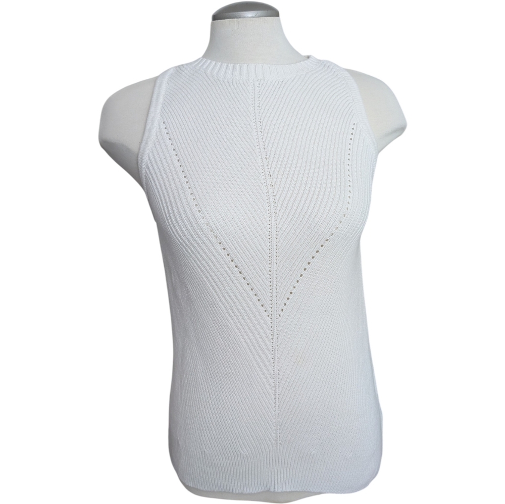 Gap Women's Knitted Tank Top 100% Cotton Knit Sleeveless Sweater Size Medium
